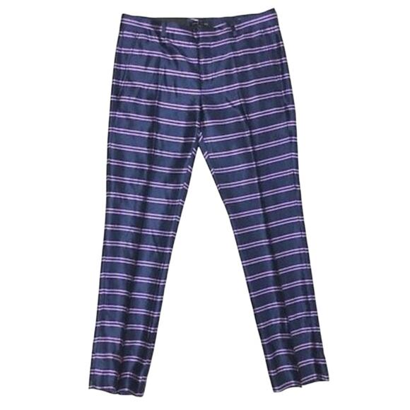 Banana Republic Sateen Ryan Fit Striped Pants - Picture 1 of 14
